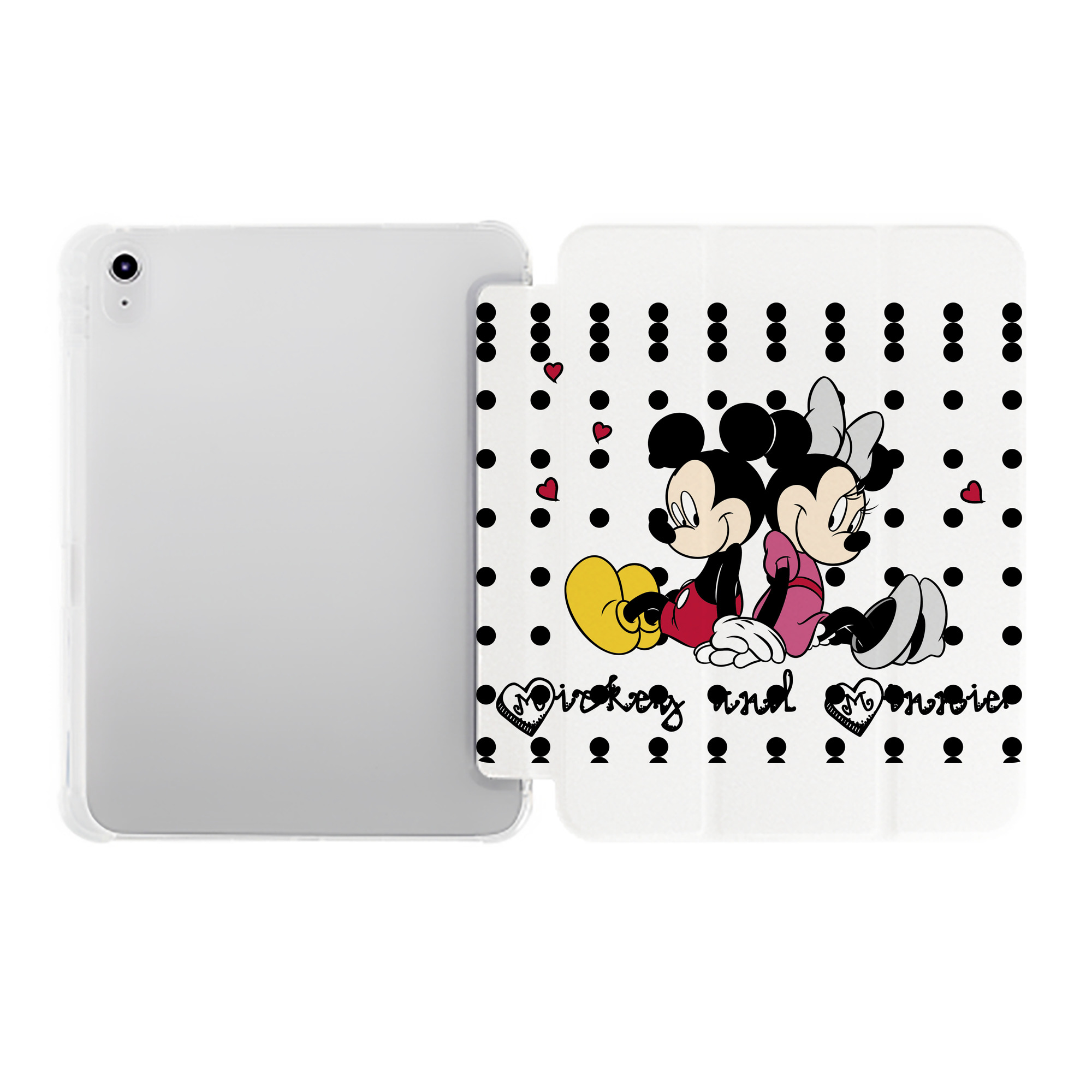 （画像用） ミッキーマウス Mickey Mouse IPad ケース ペン収納付き 三つ折りスタンド PUレザー×シリコン 対応機種9.5/10.5/10.9インチ